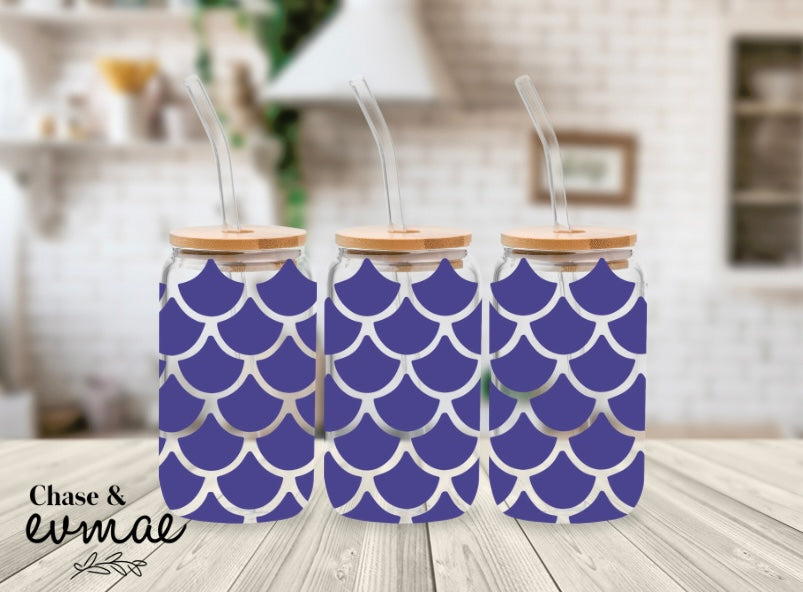 Mermaid Scale glass can