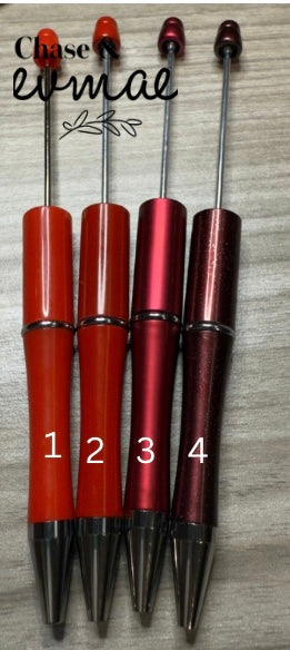 Beaded Pen - Red