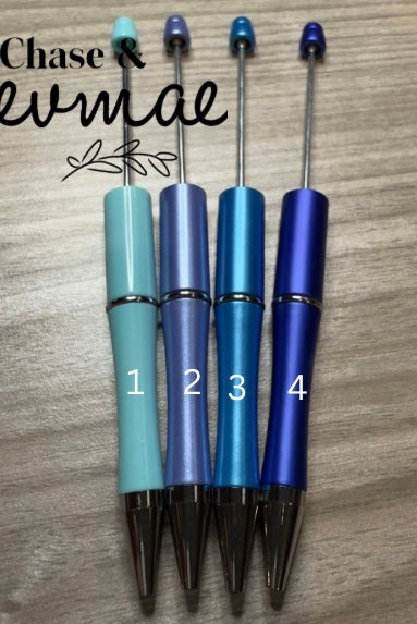Beaded Pen-Blue